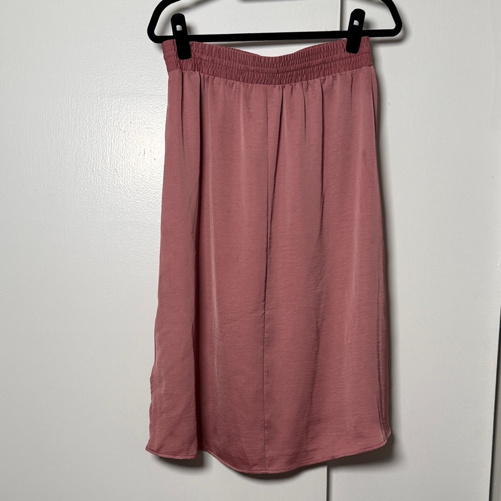 a new day Dusty Rose Midi Drawstring Skirt - Picture 3 of 4